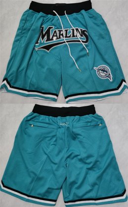 Men\'s Miami Marlins Blue Shorts (Run Small)