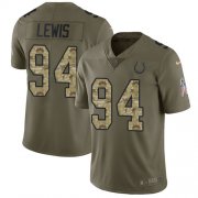 Wholesale Cheap Nike Colts #94 Tyquan Lewis Olive/Camo Men's Stitched NFL Limited 2017 Salute to Service Jersey