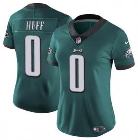 Cheap Women\'s Philadelphia Eagles #0 Bryce Huff Green Vapor Untouchable Limited Football Stitched Jersey(Run Small)