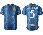 Wholesale Cheap Men 2021-2022 Club Inter Milan home blue aaa versio 5 Nike Soccer Jersey