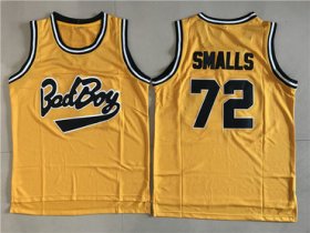 Wholesale Cheap Bad Boy 72 Biggie Smalls Yellow Basketball Jersey