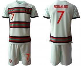 Wholesale Cheap Men 2021 European Cup Portugal away grey 7 Soccer Jersey2