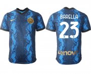 Wholesale Cheap Men 2021-2022 Club Inter Milan home blue aaa versio 23 Nike Soccer Jersey