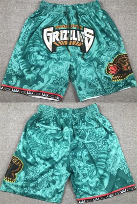 Cheap Men\'s Memphis Grizzlies Aqua Shorts (Run Small)