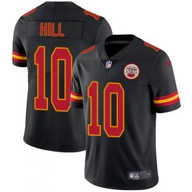 Wholesale Cheap Nike Chiefs #10 Tyreek Hill Black Youth Stitched NFL Limited Rush Jersey