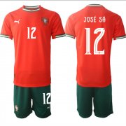 Cheap Men's Portugal Team #12 Jose Sa 2025 Red Home Soccer Jersey Suit