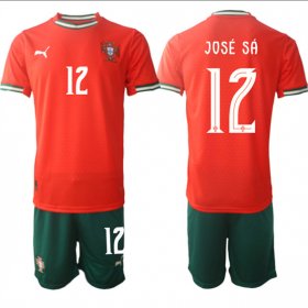 Cheap Men\'s Portugal Team #12 Jose Sa 2025 Red Home Soccer Jersey Suit