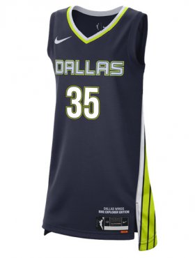 Cheap Women Dallas Wings #35 Collier Navy Stitched WNBA Jersey