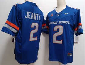 Cheap Men\'s Boise State Broncos #2 Ashton Jeanty Royal 2024 F.U.S.E. Vapor Limited Stitched Football Jersey