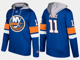 Wholesale Cheap Islanders #11 Shane Prince Blue Name And Number Hoodie