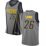 Wholesale Cheap Nike Pacers #26 Jeremy Lamb Gray NBA Swingman City Edition 2018-19 Jersey