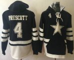 Wholesale Cheap Men's Dallas Cowboys #4 Dak Prescott Navy Blue Team Color 2016 NFL Hoodie