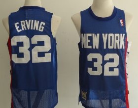 Wholesale Cheap New Jersey Nets #32 Julius Erving ABA Hardwood Classic Blue Swingman Jersey