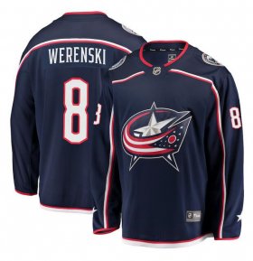 Men\'s Columbus Blue Jackets #8 Zach Werenski Navy Stitched Hockey Jersey