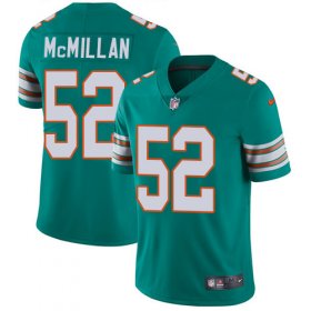 Wholesale Cheap Nike Dolphins #52 Raekwon McMillan Aqua Green Alternate Men\'s Stitched NFL Vapor Untouchable Limited Jersey