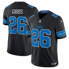 Cheap Men\'s Detroit Lions #26 Jahmyr Gibbs Black 2024 F.U.S.E. 2nd Alternate Vapor Limited Stitched Jersey