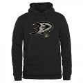 Wholesale Cheap Men's Anaheim Ducks Black Rink Warrior Pullover Hoodie