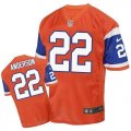 Wholesale Cheap Nike Broncos #22 C.J. Anderson Orange Throwback Men's Stitched NFL Elite Jersey