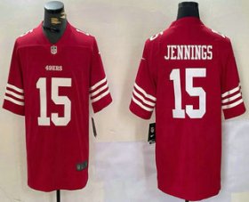 Men\'s San Francisco 49ers #15 Jauan Jennings Red Vapor Untouchable Limited Stitched Jersey