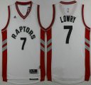 Wholesale Cheap Men's Toronto Raptors #7 Kyle Lowry Revolution 30 Swingman 2015-16 New White Jersey