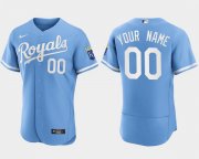 Wholesale Cheap Men's Kansas City Royals ACTIVE PLAYER Custom Blue Flex Base Stitched Jersey