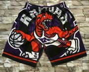 Wholesale Cheap Men's Toronto Raptors Purple Big Face Mitchell Ness Hardwood Classics Soul Swingman Throwback Shorts