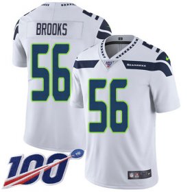 Wholesale Cheap Nike Seahawks #56 Jordyn Brooks White Youth Stitched NFL 100th Season Vapor Untouchable Limited Jersey