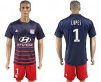 Wholesale Cheap Lyon #1 Lopes Away Soccer Club Jersey