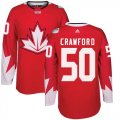 Wholesale Cheap Team Canada #50 Corey Crawford Red 2016 World Cup Stitched Youth NHL Jersey