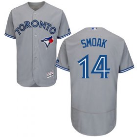 Wholesale Cheap Blue Jays #14 Justin Smoak Grey Flexbase Authentic Collection Stitched MLB Jersey