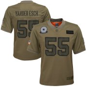 Wholesale Cheap Youth Dallas Cowboys #55 Leighton Vander Esch Nike Camo 2019 Salute to Service Game Jersey