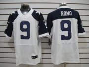 Wholesale Cheap Nike Cowboys #9 Tony Romo White Thanksgiving Throwback Men's Stitched NFL Elite Jersey