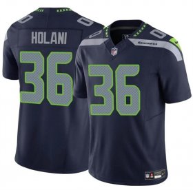 Cheap Men\'s Seattle Seahawks #36 George Holani Navy F.U.S.E Vapor Limited Football Stitched Jersey