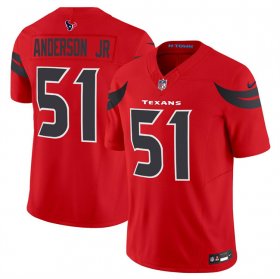 Cheap Men\'s Houston Texans #51 Will Anderson Jr. Red 2024 Alternate Vapor F.U.S.E. Limited Football Stitched Jersey