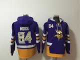 Wholesale Cheap Men's Minnesota Vikings #84 Randy Moss Purple Ageless Must-Have Lace-Up Pullover Hoodie