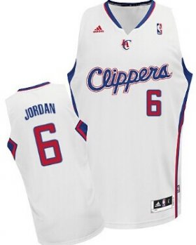 Wholesale Cheap Los Angeles Clippers #6 DeAndre Jordan White Swingman Jersey