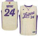 Wholesale Cheap Men's Los Angeles Lakers #24 Kobe Bryant Revolution 30 Swingman 2015 Christmas Day White Jersey