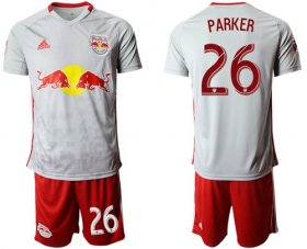 Wholesale Cheap Red Bull #26 Parker White Home Soccer Club Jersey