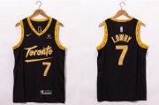 Wholesale Cheap Men's Toronto Raptors #7 Kyle Lowry Black 2021 Nike City Edition Swingman Jersey With The Sponsor Logo