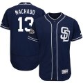 Wholesale Cheap San Diego Padres #13 Manny Machado Majestic Flex Base Authentic Stitched MLB Jersey Navy