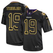 Wholesale Cheap Nike Vikings #19 Adam Thielen Lights Out Black Men's Stitched NFL Elite Jersey