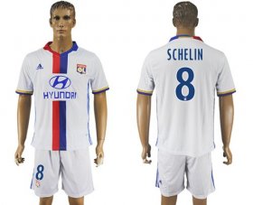 Wholesale Cheap Lyon #8 Schelin Home Soccer Club Jersey