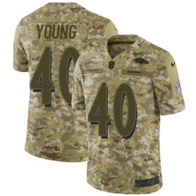 Wholesale Cheap Nike Ravens #40 Kenny Young Camo Men\'s Stitched NFL Limited 2018 Salute To Service Jersey