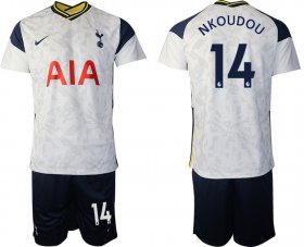 Wholesale Cheap Men 2020-2021 club Tottenham Hotspur home 14 white Soccer Jerseys