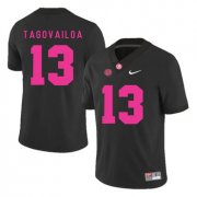 Wholesale Cheap Alabama Crimson Tide 13 Tua Tagovailoa Black 2017 Breast Cancer Awareness College Football Jersey