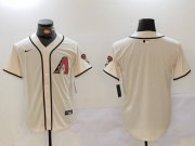 Cheap Men's Arizona Diamondbacks Blank Cream Cool Base Limited Stitched Jersey