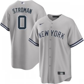 Cheap Men\'s New York Yankees #0 Marcus Stroman Gray Cool Base Stitched Baseball Jersey