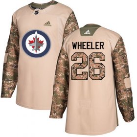 Wholesale Cheap Adidas Jets #26 Blake Wheeler Camo Authentic 2017 Veterans Day Stitched NHL Jersey