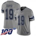 Wholesale Cheap Nike Cowboys #19 Amari Cooper Gray Men's Stitched NFL Limited Inverted Legend 100th Season Jersey