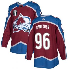 Wholesale Cheap Men\'s Colorado Avalanche #96 Mikko Rantanen 2022 Burgundy Stanley Cup Final Patch Stitched Jersey